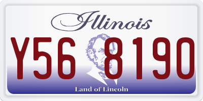 IL license plate Y568190