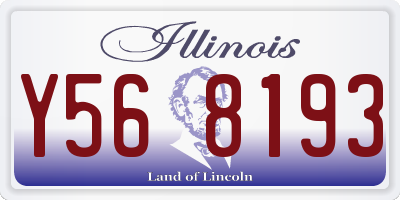 IL license plate Y568193