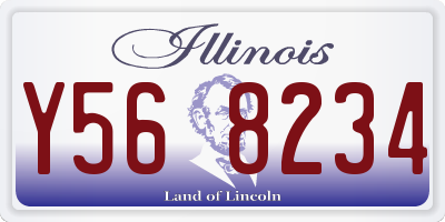 IL license plate Y568234