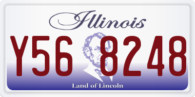 IL license plate Y568248