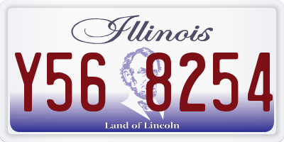 IL license plate Y568254