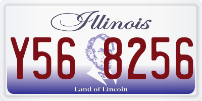 IL license plate Y568256