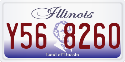 IL license plate Y568260