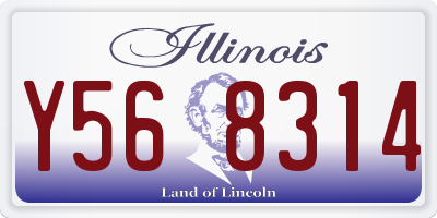 IL license plate Y568314