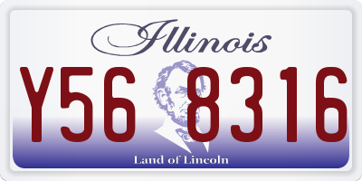 IL license plate Y568316