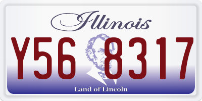 IL license plate Y568317