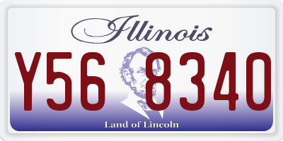 IL license plate Y568340