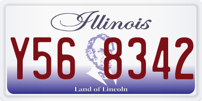 IL license plate Y568342