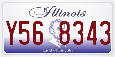 IL license plate Y568343