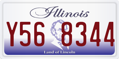 IL license plate Y568344