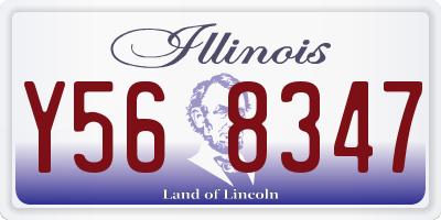 IL license plate Y568347