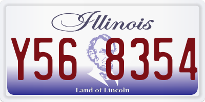 IL license plate Y568354