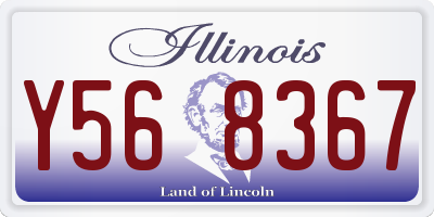IL license plate Y568367