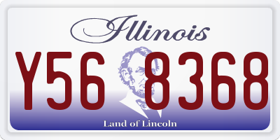 IL license plate Y568368