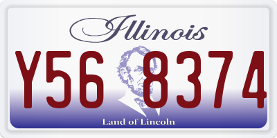 IL license plate Y568374