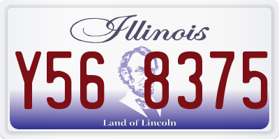 IL license plate Y568375