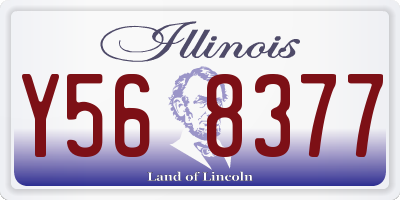 IL license plate Y568377