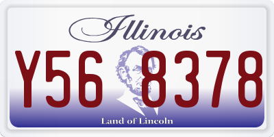 IL license plate Y568378