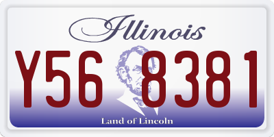IL license plate Y568381