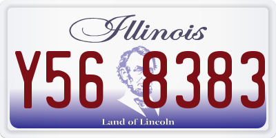 IL license plate Y568383