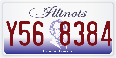 IL license plate Y568384