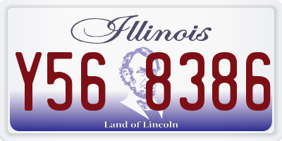 IL license plate Y568386