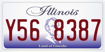 IL license plate Y568387