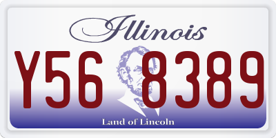 IL license plate Y568389