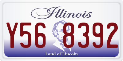 IL license plate Y568392