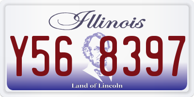 IL license plate Y568397