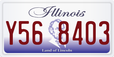 IL license plate Y568403