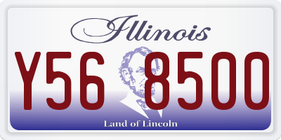IL license plate Y568500