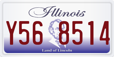 IL license plate Y568514