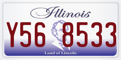 IL license plate Y568533