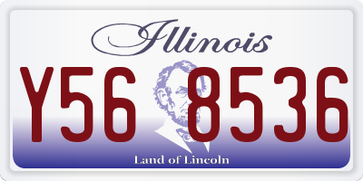IL license plate Y568536