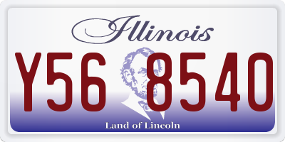 IL license plate Y568540