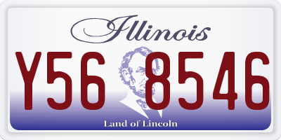 IL license plate Y568546