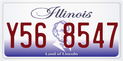 IL license plate Y568547