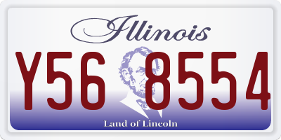 IL license plate Y568554