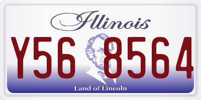 IL license plate Y568564