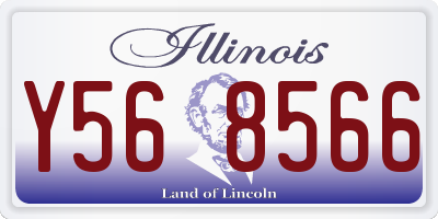 IL license plate Y568566