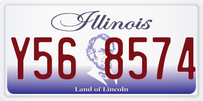 IL license plate Y568574