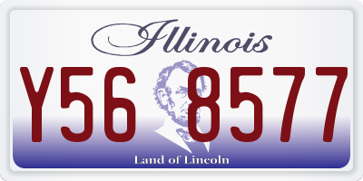 IL license plate Y568577