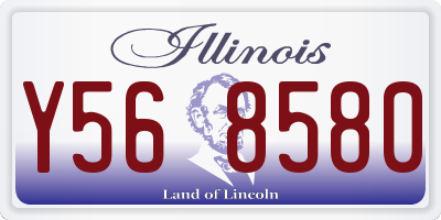 IL license plate Y568580