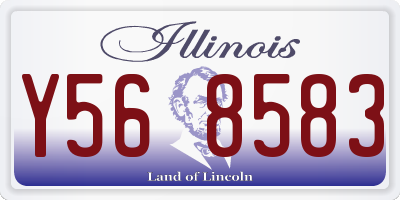 IL license plate Y568583