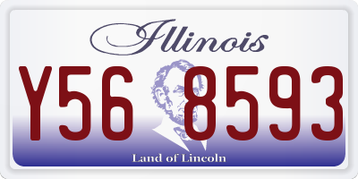 IL license plate Y568593