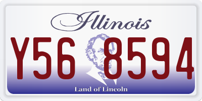IL license plate Y568594