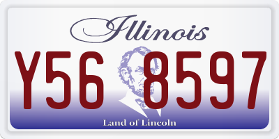 IL license plate Y568597