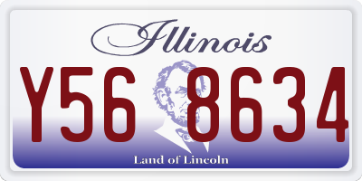 IL license plate Y568634