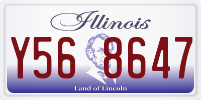 IL license plate Y568647